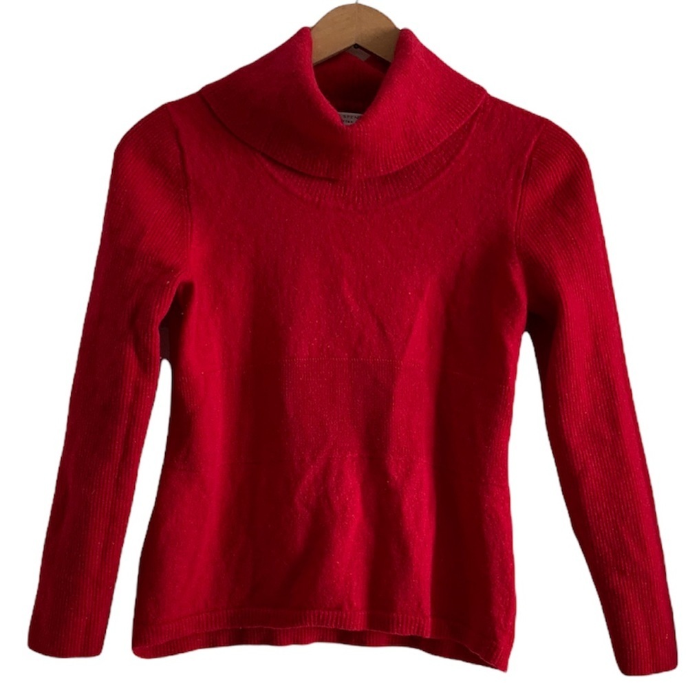 Sarah Spencer Red Long Sleeve Turtleneck Sweater Size Large